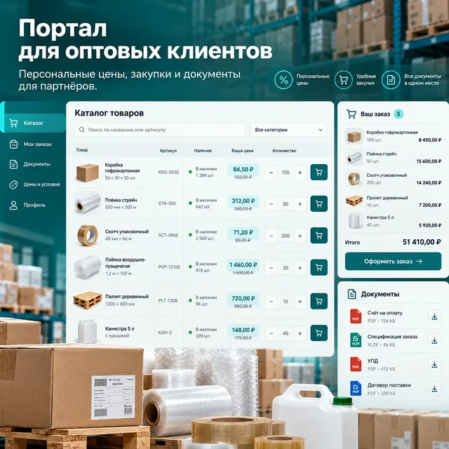 Портал для оптовых клиентов